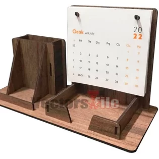 Office desk organizer calendar pen holder