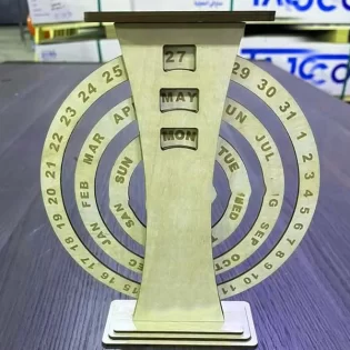 Perpetual calendar with stand