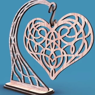 Plywood hanging heart