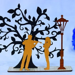 Romantic love couple frame stand valentines day