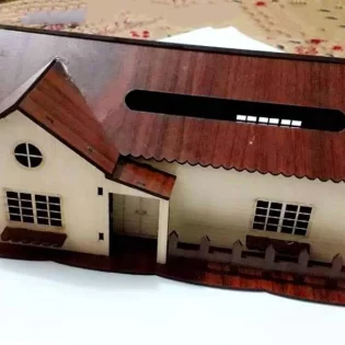 Tissue box holder house shaped box