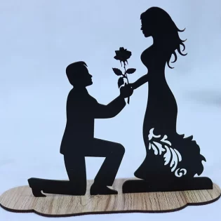 Valentines day couple proposal love stand gift