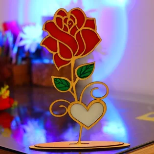 Wooden flower vase