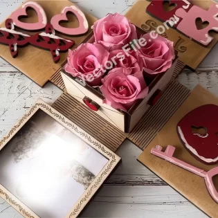 Wedding gift box valentines box with photo