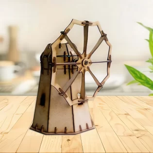 Windmill plant 3d wooden