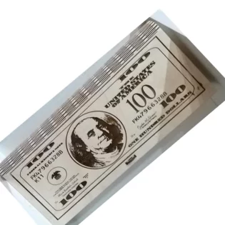 Wooden money saving bank box with dollar engraving