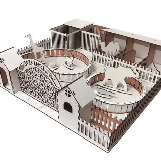 Zoo park 3d puzzle model