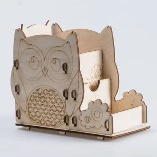 Owl pen holder office desk organizer