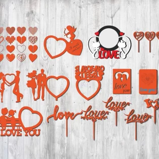 Valentine cupcake toppers