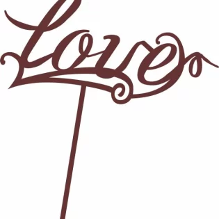 Love sign cake topper