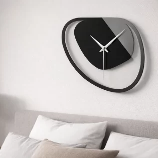 laser cut modern abstract wall clock for bedroom