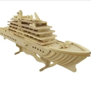 wooden puzzle laser cutting wooden ship toy