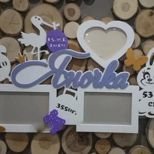 laser cut bunny with heart photo