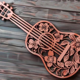 laser cut guitar pattern