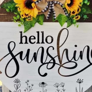 hello sunshine sign laser cut wall art frame