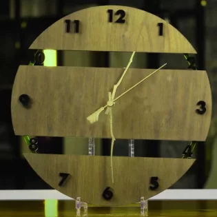 laser cut wooden and acrylic layered round wall