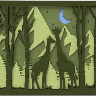 laser-cut-nature spired-multilayer-wall