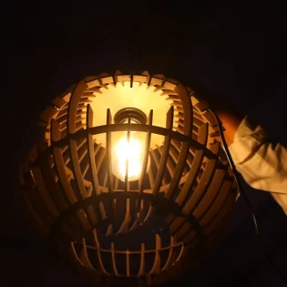 laser cut modern globe pendant hanging