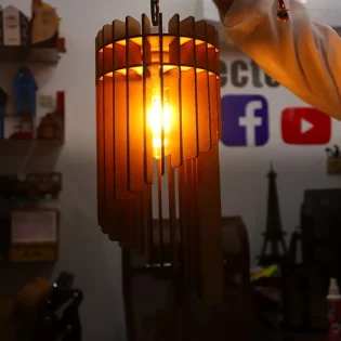 laser cut mdf wooden pendant chandelier mod