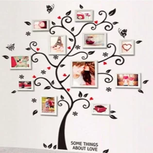 laser cut wall art family tree photo