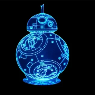 abstract globe 3d illusion lamp