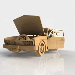 Amazing wooden car 3d puzzle laser cut