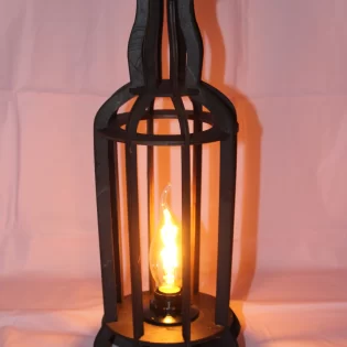 bottle shape lamp 3mm laser cut