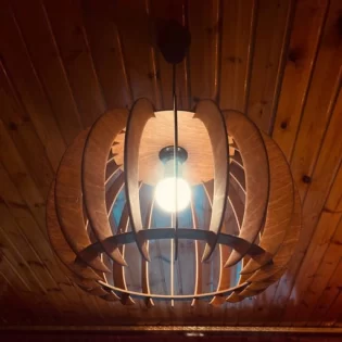 chandelier plywood 4mm lamp laser cut