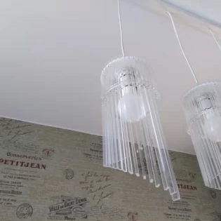 Glass ceiling lamp design