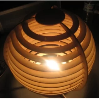 hanging lamp 3d wooden model