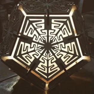 hanging night light lamp 6mm laser cut