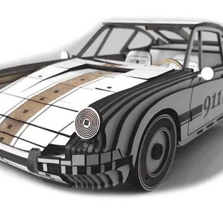 laser cut 3d puzzle Porsche wooden car model Porsche wooden