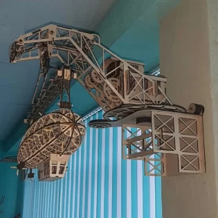 3d wooden airship model