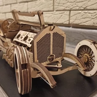 laser cut 3d wooden puzzle toy car