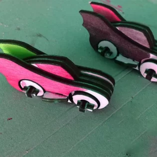 laser cut batman toy car