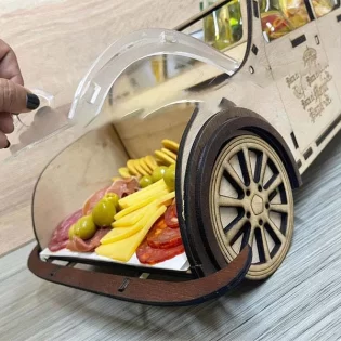 laser cut car model drink can holder and bottle stan