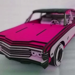 laser cut Chevrolet impala car wood 3d puzzle