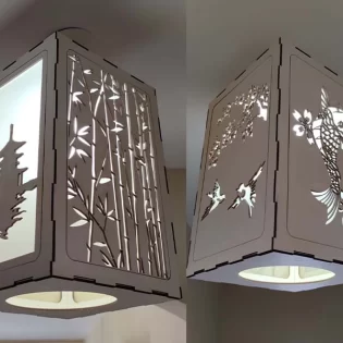 laser cut hanging lamp design