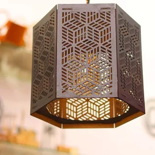 laser cut hanging light wooden pendant lamp