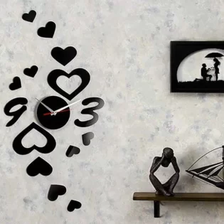 laser cut heart pattern 3d wooden wall