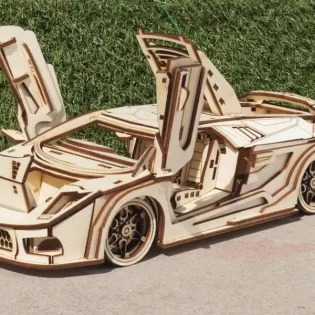 laser cut Lamborghini car 3d mode 1