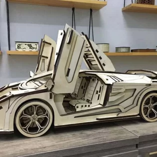 laser cut Lamborghini car 3d puzzle toy model k 6