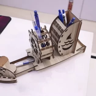 Mdf ship pencil holder pen holder desk organize