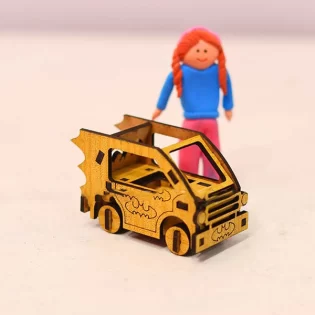 laser cut miniature bat toy car model 6