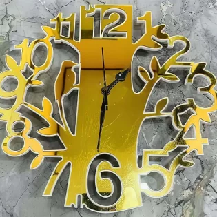 laser cut mirror acrylic bird on tree wall