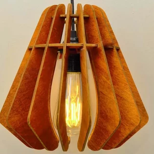 laser cut modern rustic hanging lights wood