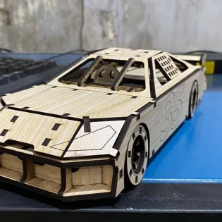 laser cut mascara toy racing car model k_1