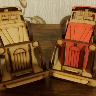 laser cut Packard twelve car wood 3d
