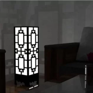laser cut plywood side table lamps