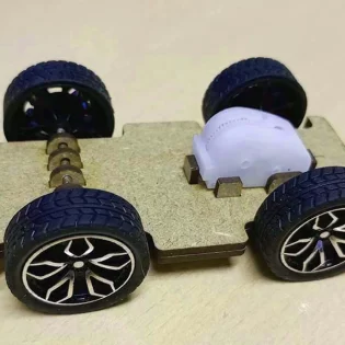 laser cut pullback motor chassis toy car